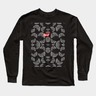 Redshit Flowers Pattern Long Sleeve T-Shirt